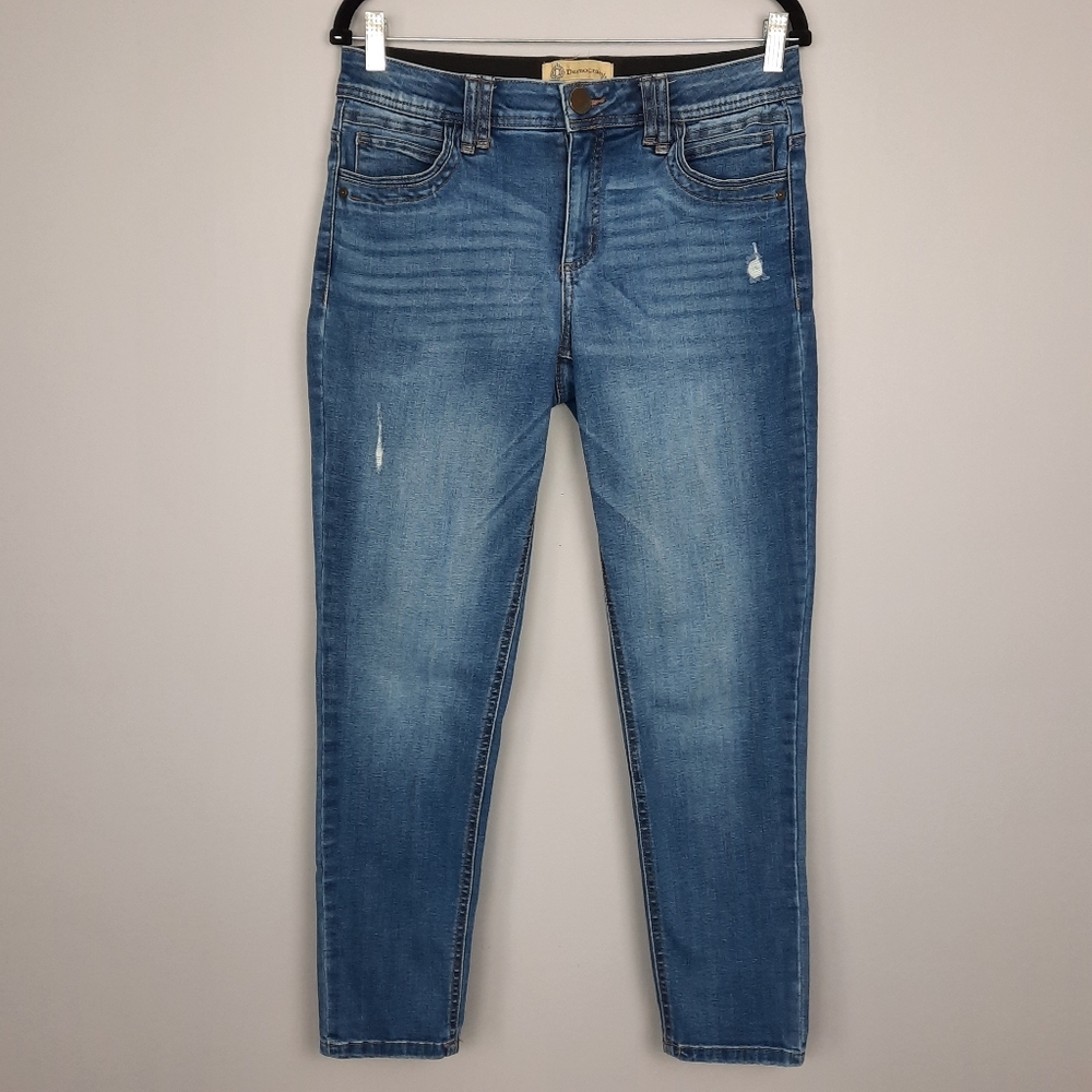 Democracy Ab Technology Midrise Lightly Distressed Skinny Jeans size 8